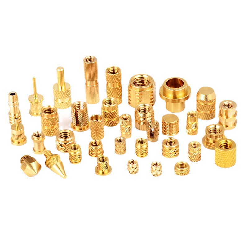 Накатанная Латунная гайка, прямые продажи с завода, пластиковая вставная гайка, нестандартная Латунная вставка, Стопорная гайка