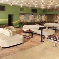 Maßgefertigte Halbrunde Bowling-Sitzgruppe Kommerzielles Restaurant Bowling-Bahn Sektionales Sofa-Set