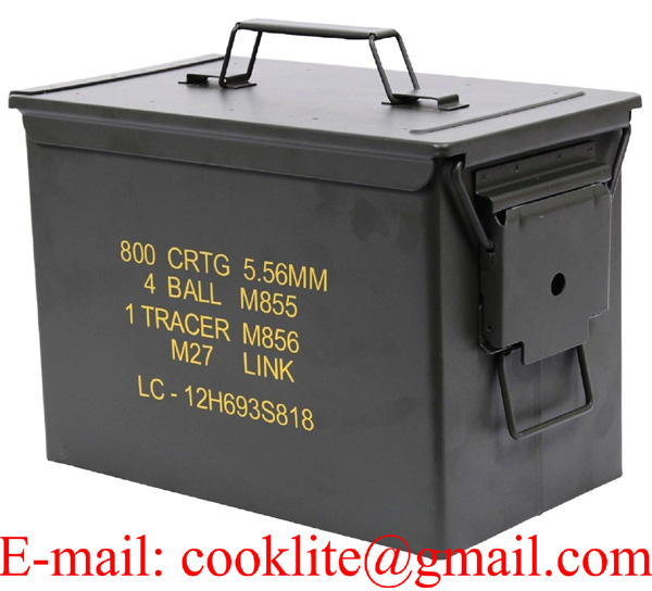 M19A1 Canister - Durable Steel Ammunition Box Surplus