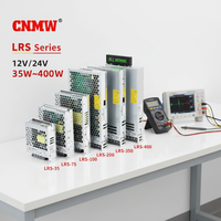 Alimentation à découpage CNMW LRS-100-24 24V AC/DC à sortie unique 100W 4.5A, garantie 3 ans pour l'utilisation industrielle des bandes LED