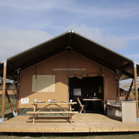 5x9m toile africaine Glamping maison luxe Safari tente à vendre avec salle de bain étanche