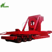 Trailer Semi Low Bed Tri-axle untuk Transportasi Berat, Khusus untuk Baling-baling Turbin Angin, Laris Terjual