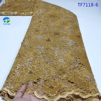 Top vente nigérian paillettes dentelle tissu mariée dentelle tissu élégant français dentelle pour mariage
