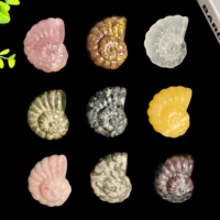 Vente en gros de sculptures en pierres précieuses mélangées, ammonites fossiles en cristal naturel, pour la décoration intérieure