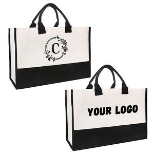 Bolsa de Mano de Lona con Diseño Personalizado y Monograma, Regalo de Boda para Mujer - Product Image 6