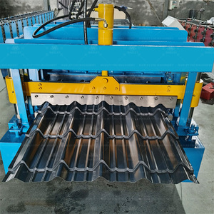 Vodley High-Accuracy Colored Glaze Steel Corrugated Roof <b>Tile</b> Roll Forming Machine 0.3-0.8mm Thickness 1000mm Feeding Width - Product Image 3