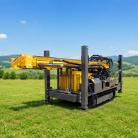 Foreuse de puits d'eau pour le forage de puits de village, machine de forage diesel, profondeur 300 mètres
