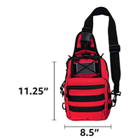 Sac à bandoulière tactique Molle en EVA rouge de qualité supérieure, mini trousse de premiers secours avec poignée en D, 20L, pour sac à dos médical de sauvetage