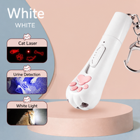 猫用激光笔玩具互动式猫逗玩器激光灯二合一迷你钥匙扣宠物 LED 手电筒适合室内小猫玩耍