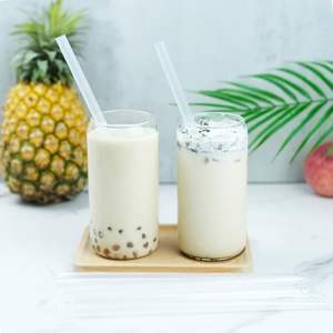 Эко биоразлагаемая индивидуально упакованная, Компостируемая одноразовая прозрачная трубочка для напитков, молочный коктейль для кофе со льдом - Product Image 5