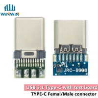 AITEWIN ROBOT Micro USB Tipe AB 2-Pin Male/Female Soket Receptacle Adapter Kemasan DIP untuk Kabel Solder dan Papan PCB