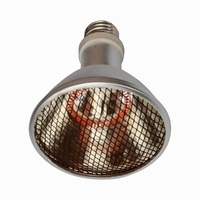 Lampes infrarouges lointaines pour reptiles 55W 75W 100W Par30, ampoule chauffante infrarouge en fibre de carbone à chaleur profonde, base E27/E26, 110/130V-220/240V