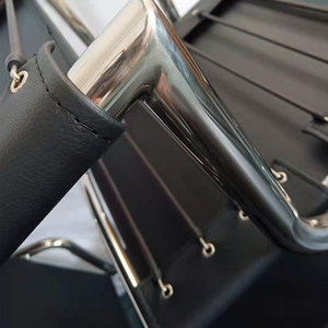 Poltrona Moderna <span class=keywords><strong>in</strong></span> <span class=keywords><strong>Pelle</strong></span> PU con Struttura <span class=keywords><strong>in</strong></span> Metallo per Soggiorno, Ufficio, Hotel e Villa - Product Image 4
