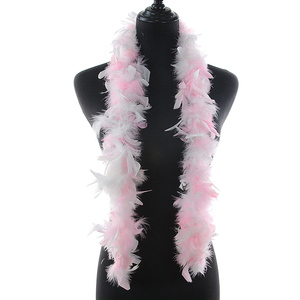 Lông Nhà Máy Bán Buôn 20 Gram 48 inch Màu Hồng Với Màu Trắng Mix Trẻ Em Chandelle Feather Boas - Product Image 3