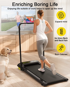 Tapis Roulant Compatto con Telecomando Intelligente, Regolazione della Velocità, Motore Silenzioso da 2,25HP, Tapis Roulant Sottile da Scrivania Bianco per Fitness ed Esercizio - Product Image 5