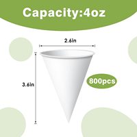 Gobelets à glace en papier blanc jetables de 4oz Gobelet à eau anti-fuite à manchon conique rasé écologique pour distributeur de refroidisseur d'eau