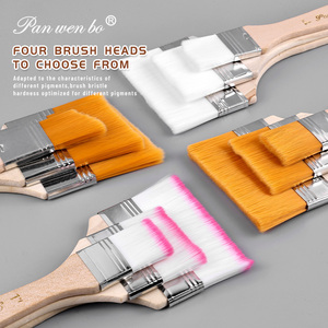 Panwenbo – Lot de 3 pinceaux à <span class=keywords><strong>vernis</strong></span> artistique, grands pinceaux plats en nylon pour artistes, ensemble de pinceaux pour peinture acrylique, huile, aquarelle, <span class=keywords><strong>vernis</strong></span> et toile - Product Image 2
