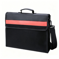 Bolsa de Hombro Ignífuga de Gran Capacidad, Organizador de Documentos de Fibra de Vidrio con Revestimiento de Silicona, Bolsa Impermeable para Archivos A4