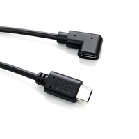Câble d'extension USB-C mâle vers USB-C femelle coudé à 90 degrés, court, pour charge et données