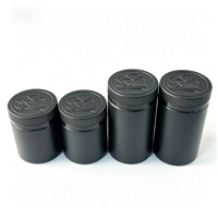 Bouteille PET noire et blanche à large ouverture, personnalisable haut de gamme, 3oz 4oz 5oz 6oz 7oz, avec bouchons à pression et à rotation à l'épreuve des enfants