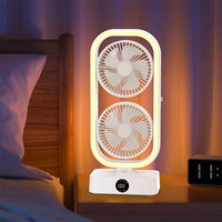 2023 ventilateur tour à double tête 360 rotation avec télécommande affichage numérique led grande capacité de batterie