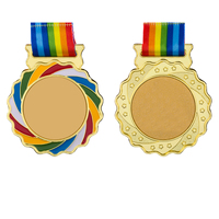 JP0120 Insigne de médaille de gymnastique en métal de fabricant noble Logo personnalisé Trophée sportif de gymnastique Récompenses Artisanat Médaille classique vierge