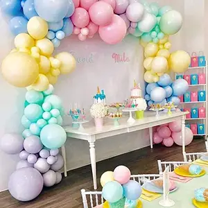 יום הולדת מסיבת חתונה תינוק מקלחת קישוט 147pcs ססגוניות Macaron פסטל בלון זר קשת לטקס בלוני אוויר Globos