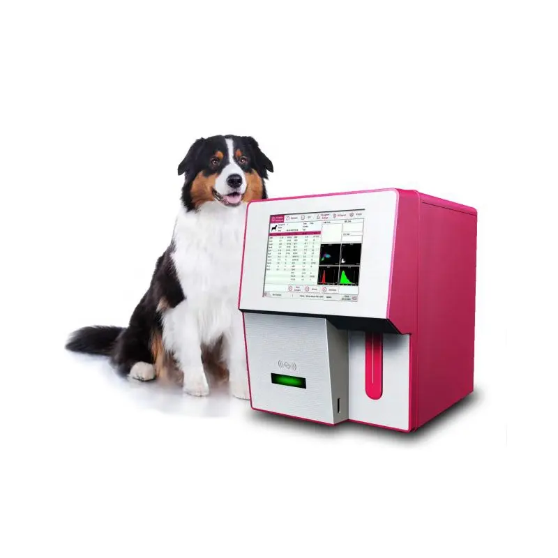 Laboratory Instrument Auto Veterinary Hematology Analyzer Vet 5 Part Automatic Hematology Analyzer For Vet