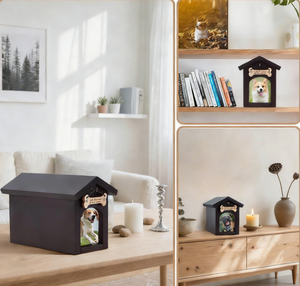 Cross-Border Wooden <strong>Pet</strong> Urn with Photo Frame Dog Tag Hook <strong>Memorial</strong> <strong>Box</strong> <strong>Pet</strong> Funeral Supplies Ashes <strong>Memorial</strong> <strong>Box</strong> - Product Image 6