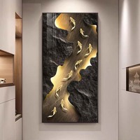 Art mural moderne de luxe Art Déco en MDF, peintures murales pour hôtels