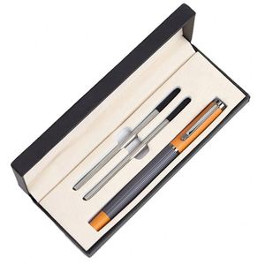 Two Tone Vertical Groove Twist Metal <b>Roller</b> Pen With Chrome Clip Anti Slip <b>Textured</b> Barrel Rotating Signature Pen Custom Logo - Product Image 4