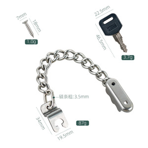 Chain <b>Window</b> <b>Lock</b> Stainless Steel Minimalist Design Easy Installation For <b>Sliding</b> Door And <b>Window</b> Security - Product Image 3