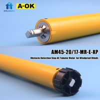 Motor Tubular de Aleación de Aluminio A-OK de 45 mm, IP65, Resistente al Agua, CA 220V, Alto Torque, Control Remoto RF, para Persianas Enrollables, Pérgolas y Toldos de Exterior