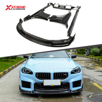 Kit carrosserie de mise à niveau en fibre de carbone sèche style V pour BMW G87 M2 Coupé : Lame de pare-chocs avant, Aileron de garde-boue, Jupes latérales, Diffuseur arrière