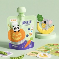 Sachets d'emballage personnalisables et écologiques pour aliments liquides pour bébés, 100ml, 150ml, 250ml, réutilisables avec bec verseur, impression par gravure, résistants à l'humidité