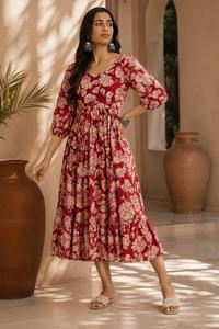 Trips and Outdoor Gatherings Women's <b>Bohemian</b> Floral <b>Dress</b> <b>Summer</b> Casual Party Outfit for Vacation Beach - Product Image 2