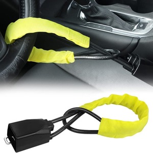 Il dispositivo <span class=keywords><strong>antifurto</strong></span> con 3 chiavi per auto in acciaio giallo include il blocco della cintura di sicurezza per camion SUVs Vans RVs accessori - Product Image 5