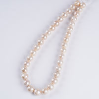 Perles naturelles en gros 11-13mm Perles rondes de forme Edison Fil de perles de couleur blanche et rose pour la fabrication de bijoux