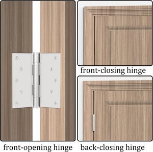 Bisagra de resorte automática de acero inoxidable invisible de 3 pulgadas para puertas, ventanas de cierre automático, producto de fabricación de chapa de hoja - Product Image 3