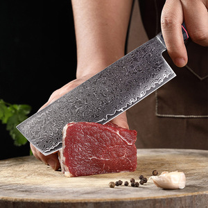 Ensemble de couteaux japonais de luxe en acier Damas, 3 pièces, manche octogonal en bois, anneau rouge, cadeau de cuisine exquis pour les passionnés de cuisine à domicile - Product Image 2