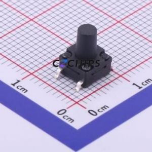 TS-1010GS-BR08526 Tactile Switch SMD-4P,6.2x6.2mm Switch Single Pole Single Throw Round Button 2.6N Vertical Mount - Product Image 1