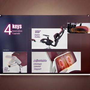 Chaise de bureau exécutive chaise pivotante chaise de bureau en maille avec soutien lombaire chaise de bureau ergonomique à dossier haut avec accoudoir 6D - Product Image 6