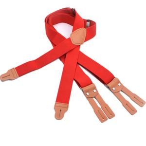 <span class=keywords><strong>Tirantes</strong></span> de fiesta de <span class=keywords><strong>boda</strong></span> ajustables de color rojo sólido de moda para hombres - Product Image 1