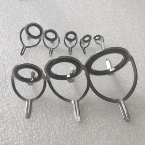 Anneaux de guidage en acier inoxydable à double patte avec anneaux en céramique pour la construction de cannes à pêche en mer, accessoire pour la pêche en eau salée - Product Image 4