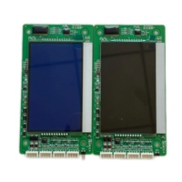 Monarch SFTC-HCB-L-BO Panneau d'appel d'ascenseur moderne avec écran LCD noir/bleu, prise en charge du protocole universel pour hôtels et appartements