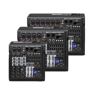 Mezclador de consola de sonido pequeño de <span class=keywords><strong>4</strong></span>/6/8CH, consola mezcladora de sonido portátil de Audio Digital profesional con tarjeta de sonido, grabación USB - Product Image 2
