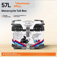 Boîte à bagages pour moto 45L en ABS thermoplastique, design antichoc pour les trajets urbains et les voyages longue distance