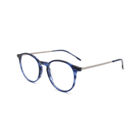 Monture de lunettes ronde rétro en acétate pour hommes et femmes, Vintage, surdimensionné, lunettes optiques, mode, lunettes transparentes