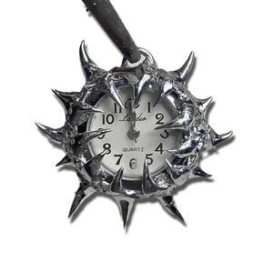Conçu sur mesure Albâtre <span class=keywords><strong>Quartz</strong></span> Montre Hommes Unique Griffe Japonais MIYOTA Mouvement Spike Acier Inoxydable Cadran Goth Montres Pendentif - Product Image 3