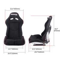 Siège baquet de course automobile universel réglable en fibre de carbone noire, conçu sur mesure par MATCHWAY